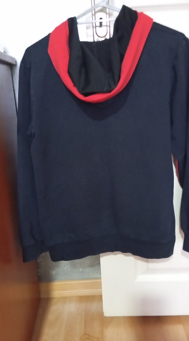 Koyu Kırmızı Kapüşonlu Erkek Sweatshirt - Görsel 4