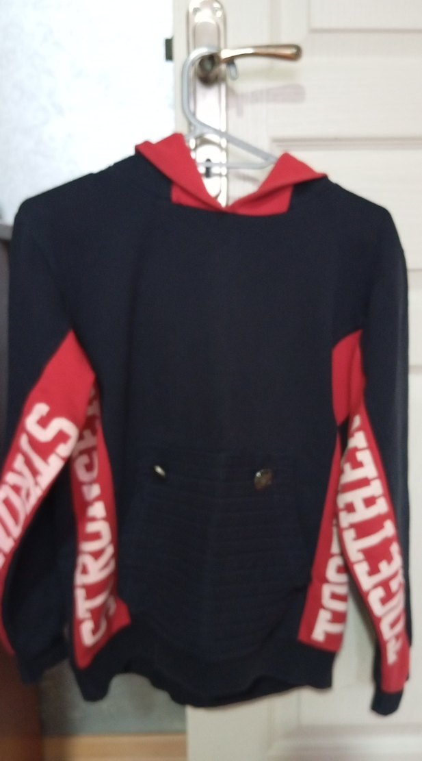 Koyu Kırmızı Kapüşonlu Erkek Sweatshirt - Görsel 2