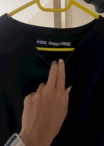 s Beden VDR Siyah Kadın Crop Top Uzun Kollu