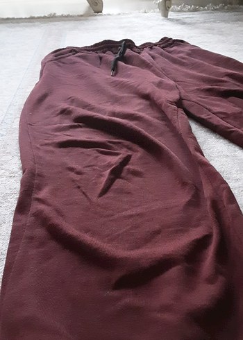 s Beden Bordo Midi Kadın Salaş Pantolon