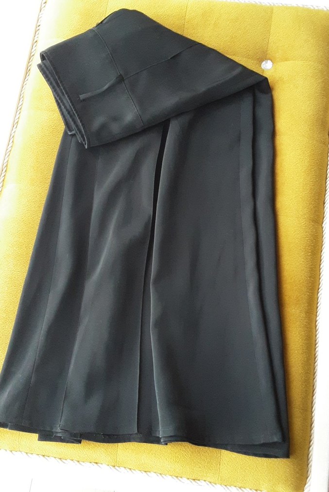 Siyah Kadın Uzun Silky Kumaş Pantolon - Görsel 3