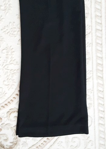 Kadın Siyah Midi Kumaş Pantolon - Görsel 3