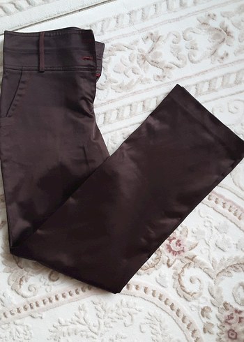 Kahverengi  Kadın Kumaş Pantolon - Görsel 2