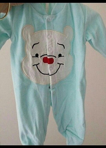 TURKUAZ KADİFE CITCITLI TULUM. 0-3 AY. - Görsel 2