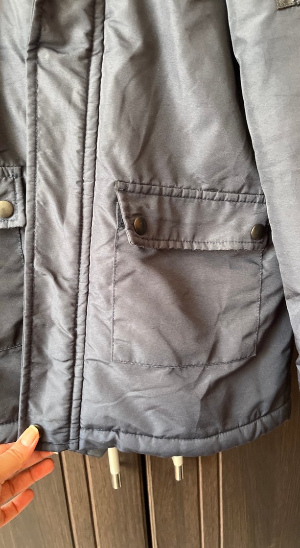 Lacivert Fermuarlı Erkek Midi Mont - Görsel 3