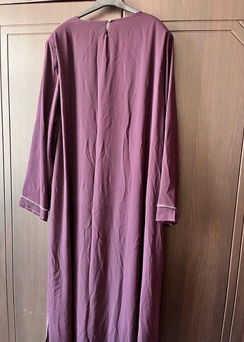diğer Beden mor Renk Mor Uzun Salaş Kadın Elbise 4xl