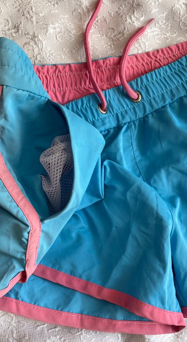 Mavi Mini deniz Şortu Fermuarlı Detaylı hiç giyilmedi - Görsel 2