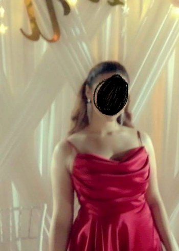 Drape Butik Kırmızı Drapeli Strappy Abiye Elbise (1 kez giyildi)