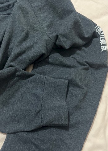 Gri Erkek Fermuarlı Sweatpant Tokyo Baskılı - Görsel 4