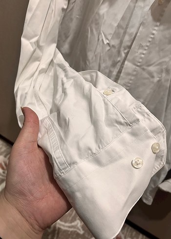 HATEMOĞLU Düğmeli Beyaz Erkek Gömlek - Görsel 2