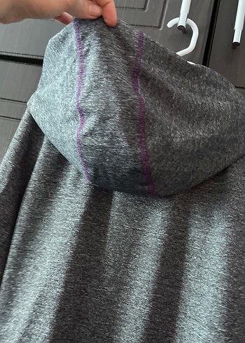 Gri Kapüşonlu Fermuarlı kapşön - Görsel 8