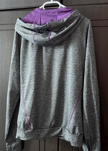 Gri Kapüşonlu Fermuarlı kapşön - Görsel 7