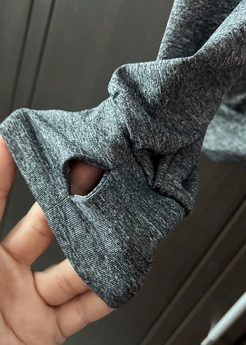 Gri Kapüşonlu Fermuarlı kapşön - Görsel 5