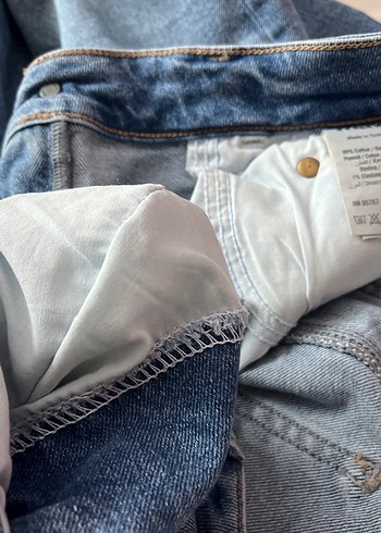 Mavi Bağlama Desenli Dantelli Kadın Denim Pantolon - Görsel 10