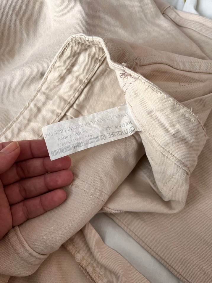 KremKeten Geniş Kesim Kemerli Pantolon - Görsel 5