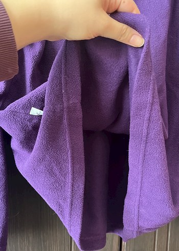 Mor Fermuarlı Polar Sweatshirt - Görsel 6