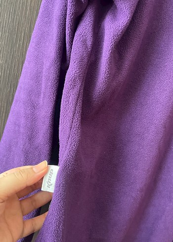 Mor Fermuarlı Polar Sweatshirt - Görsel 5