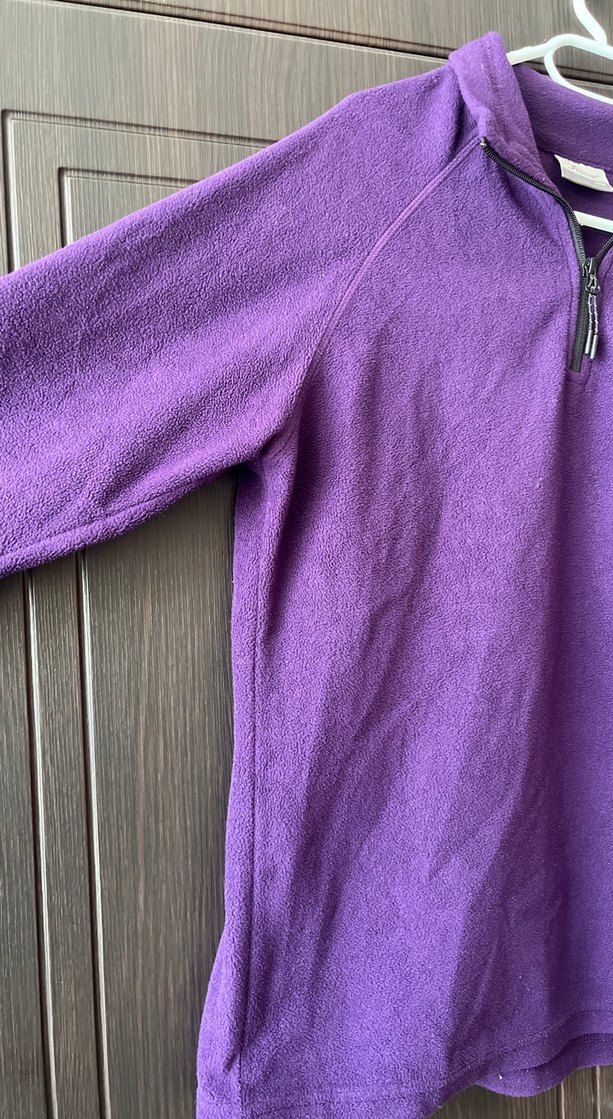 Mor Fermuarlı Polar Sweatshirt - Görsel 3