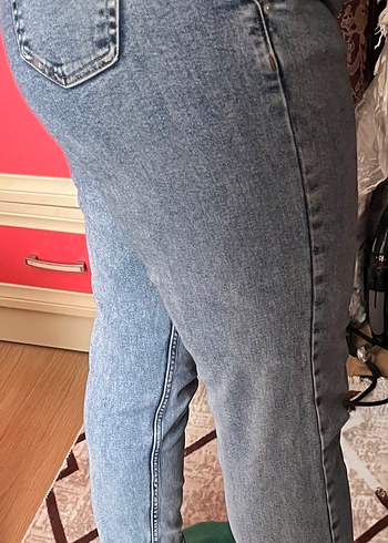 Düğmeli Midi Boy Kadın Kot Pantolon - Görsel 2