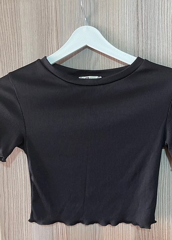 LTB Siyah Fitilli Crop Bluz