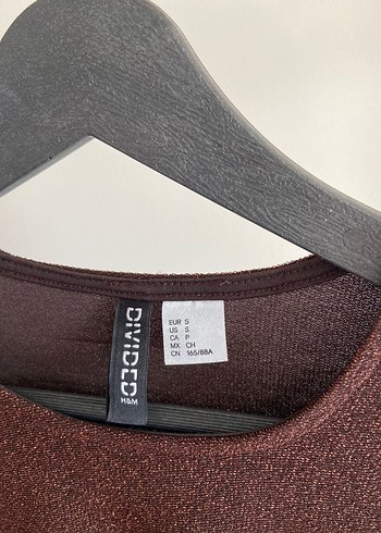 H&M Kahverengi Kemerli Midi Elbise