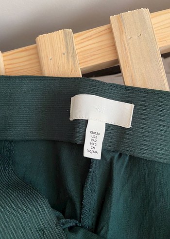 34 Beden Kemerli Haki Kadın Kumaş Pantolon