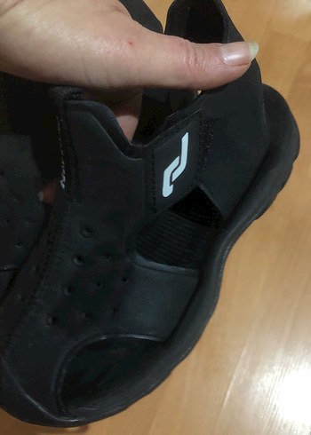 Erkek Siyah Spor Sandalet Velcro Bantlı - Görsel 8