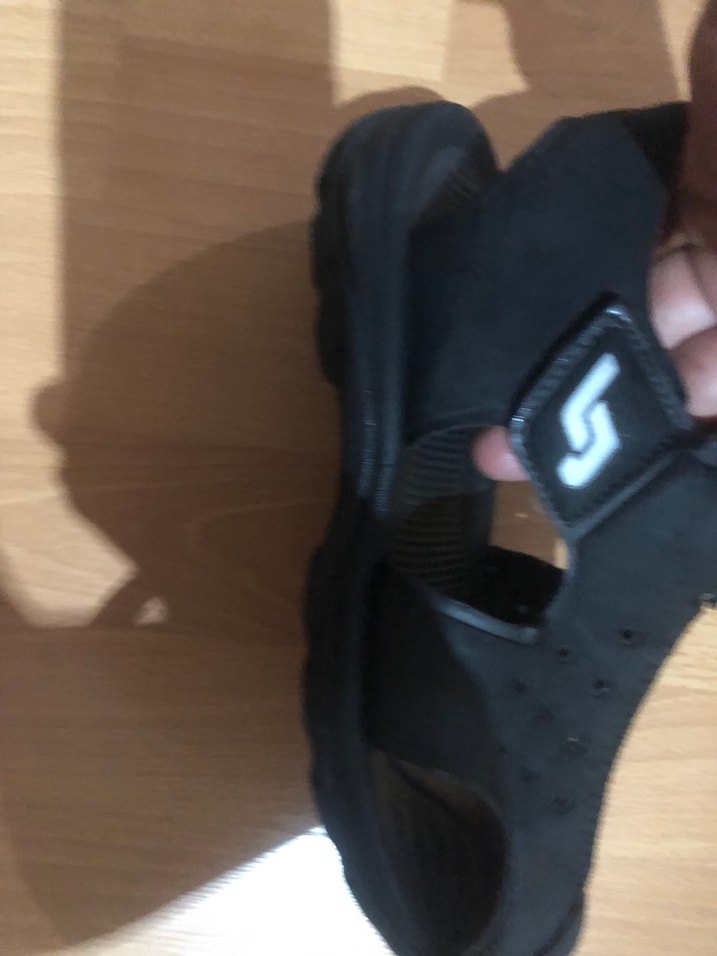 Erkek Siyah Spor Sandalet Velcro Bantlı - Görsel 3