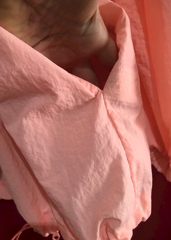 Pembe Midi Boy Kapüşonlu Kadın Yağmurluk - Görsel 5