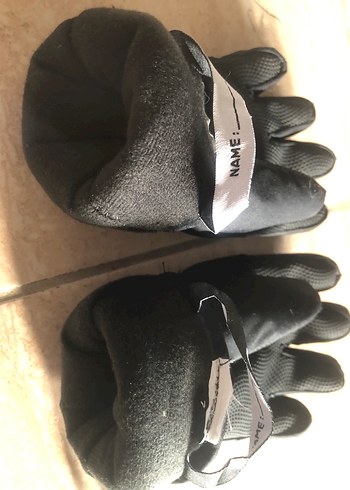 Kar eldiveni Erkek Çocuk Siyah Biker Eldiven - Görsel 4