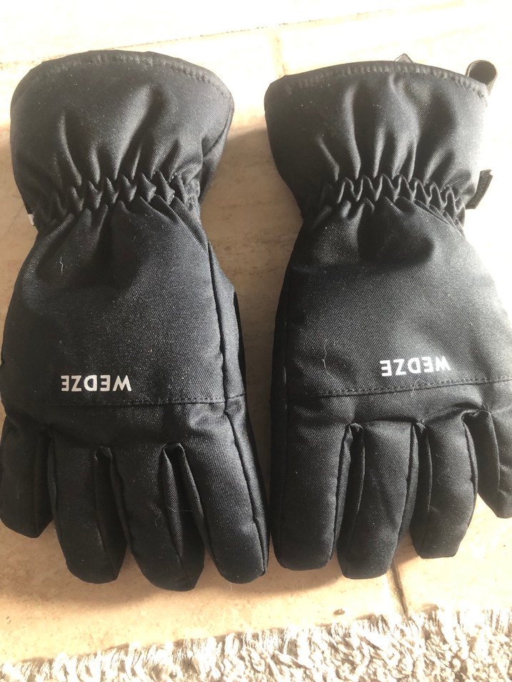 Kar eldiveni Erkek Çocuk Siyah Biker Eldiven - Görsel 2