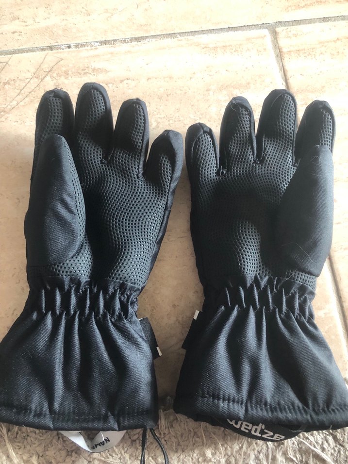 Kar eldiveni Erkek Çocuk Siyah Biker Eldiven - Görsel 3