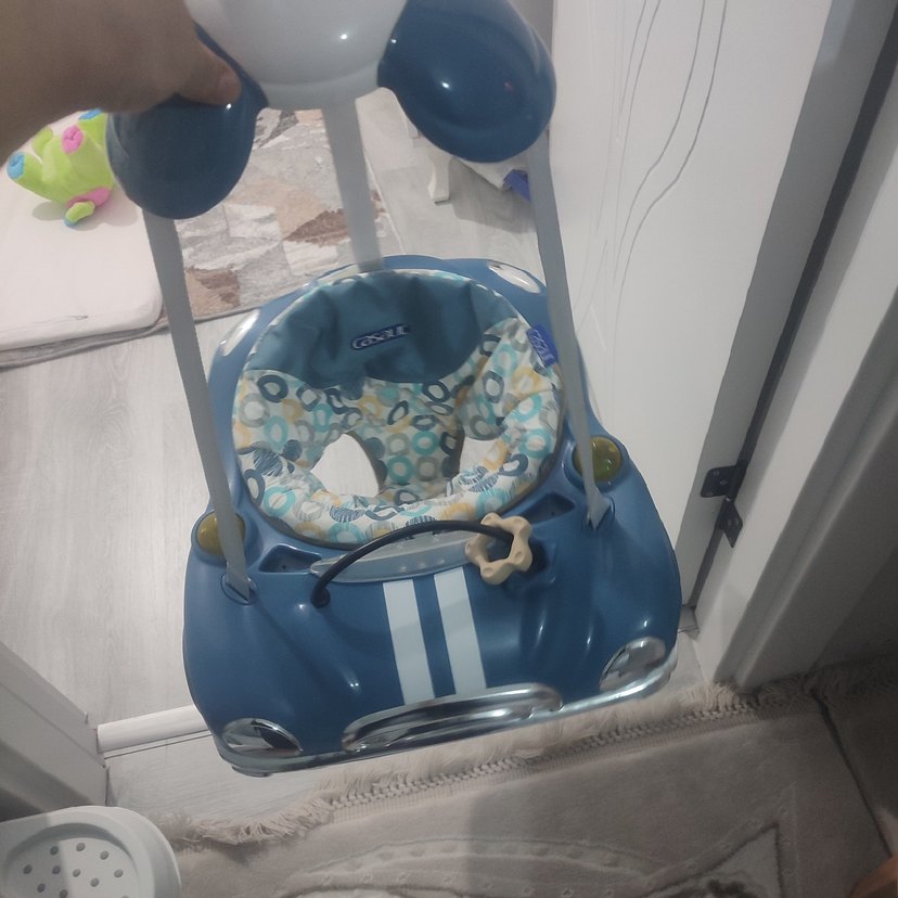 Mavi ve Renkli Bebek Yürüteci hoppala - Görsel 3