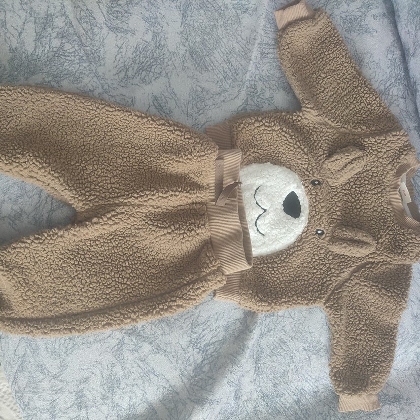 Kahverengi Kürklü Bebek Tulumu - Görsel 2