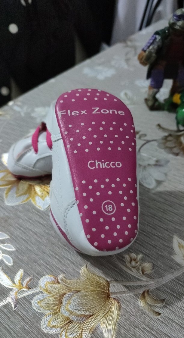 Renkli Bağcıklı Beyaz İlk Adım Ayakkabısı - Görsel 4