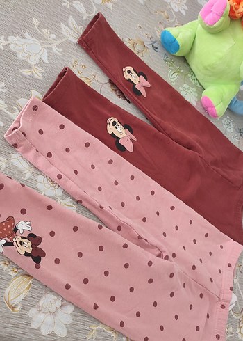 Kız Çocuk Renkli Baskılı Tayt Seti - Görsel 6