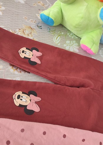 Kız Çocuk Renkli Baskılı Tayt Seti - Görsel 2