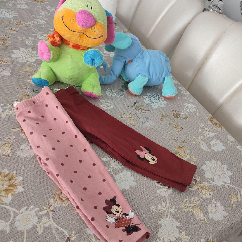 Kız Çocuk Renkli Baskılı Tayt Seti - Görsel 3