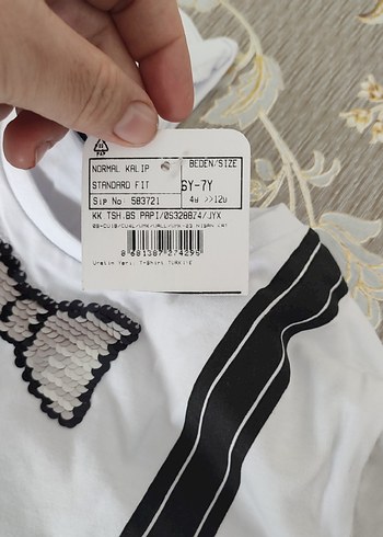 Çocuklar için beyaz baskılı içlik - Görsel 5