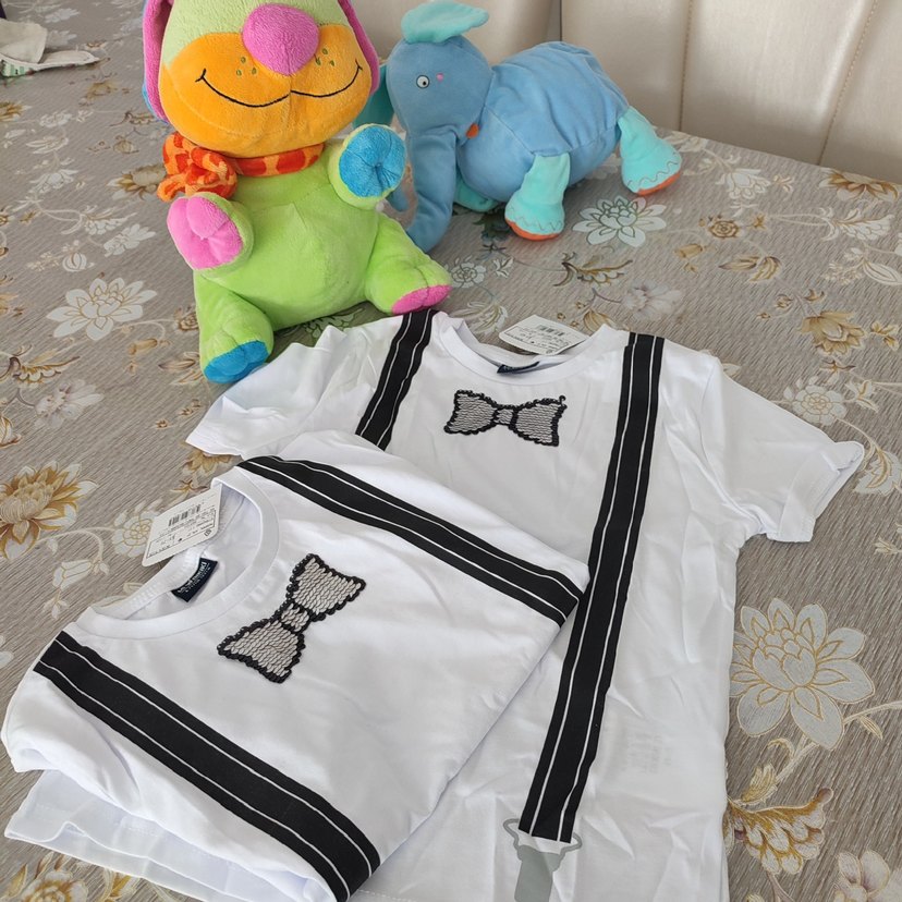 Çocuklar için beyaz baskılı içlik - Görsel 2