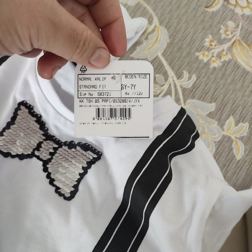 Çocuklar için beyaz baskılı içlik - Görsel 5