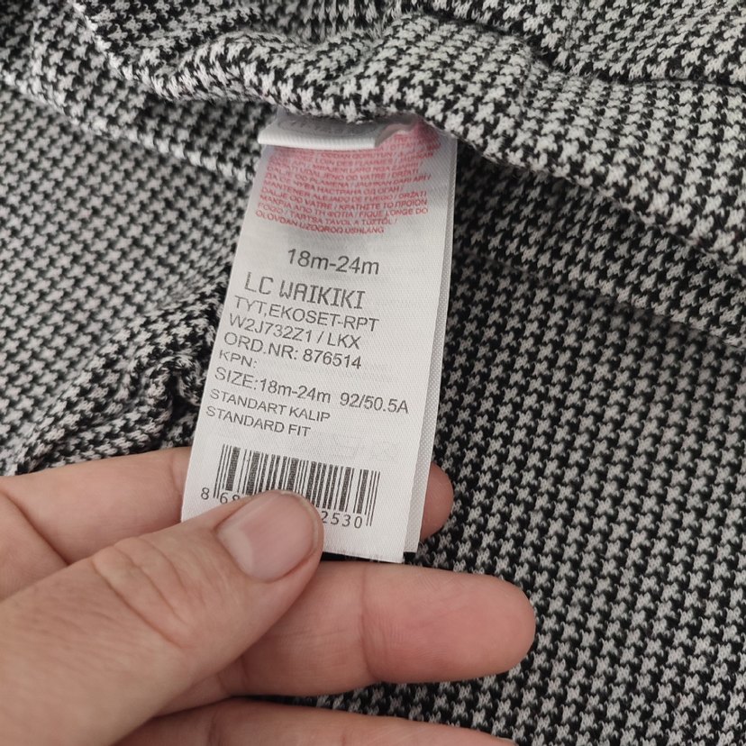 Kız Çocuk Gri Fırfırlı Dar Kesim Tayt - Görsel 2