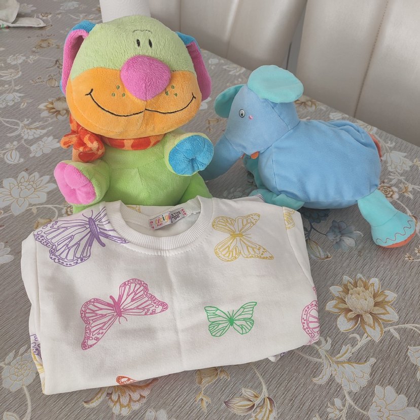 Çok Renkli Kelebek Desenli Çocuk Pijama Takımı - Görsel 2