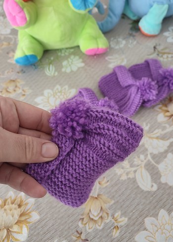 Kız Çocuk Mor Örgü Bot - Görsel 2