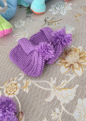 Kız Çocuk Mor Örgü Bot - Görsel 5