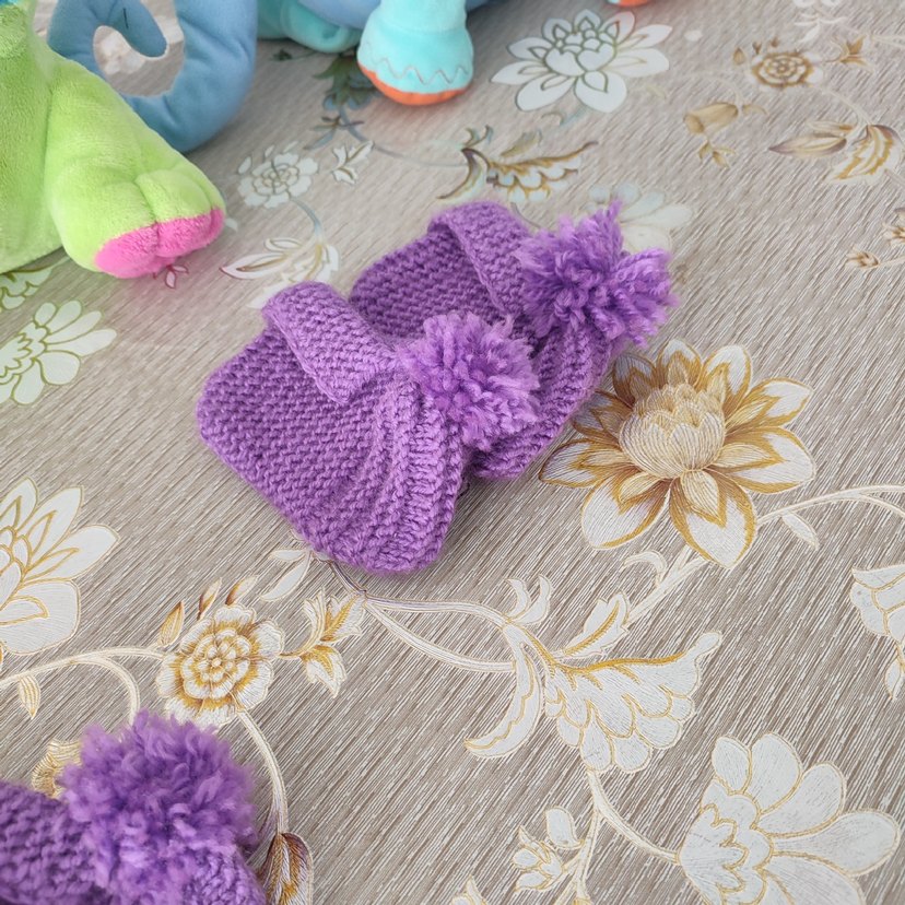 Kız Çocuk Mor Örgü Bot - Görsel 5