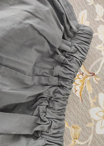 Gri Keten Düğmeli bebek keten Pantolon - Görsel 4