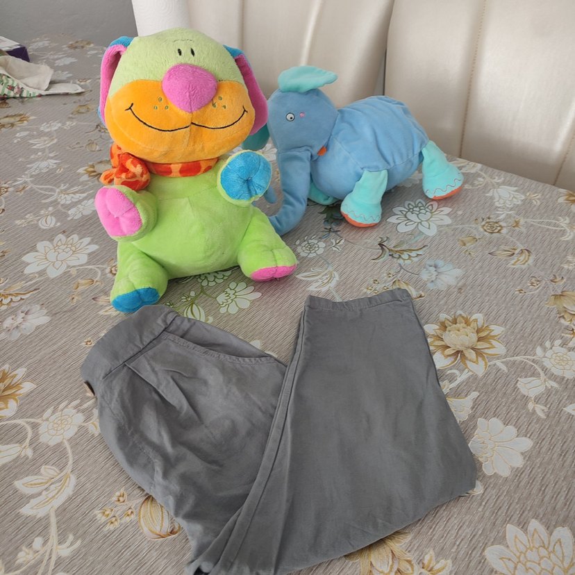 Gri Keten Düğmeli bebek keten Pantolon - Görsel 5