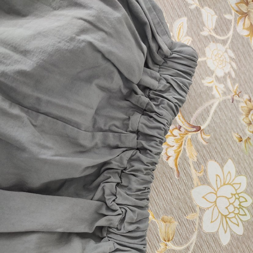 Gri Keten Düğmeli bebek keten Pantolon - Görsel 4