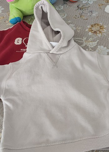 Kız Çocuk Renkli Baskılı Kapüşonlu Sweatshirt - Görsel 8